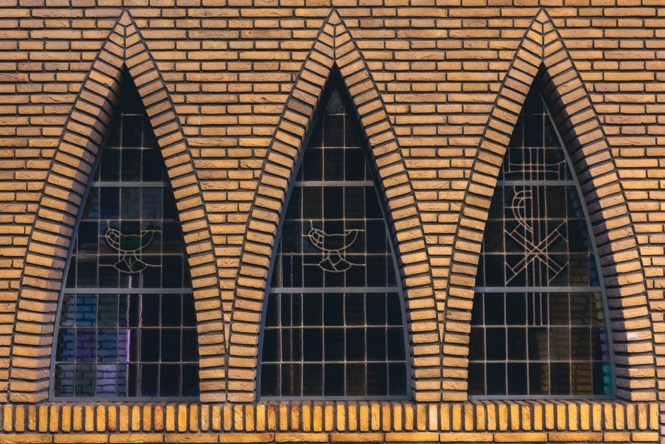 Abstracte patronen op moderne jaloezieën. Abstracte patronen op moderne jaloezieën.